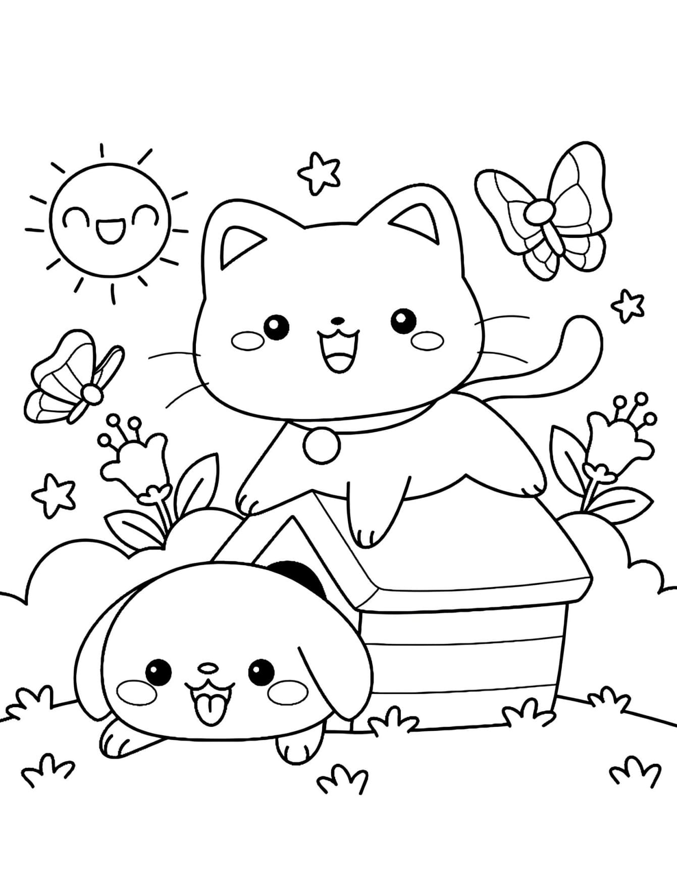 Animais Fofos Desenhos Para Imprimir e Colorir PDF