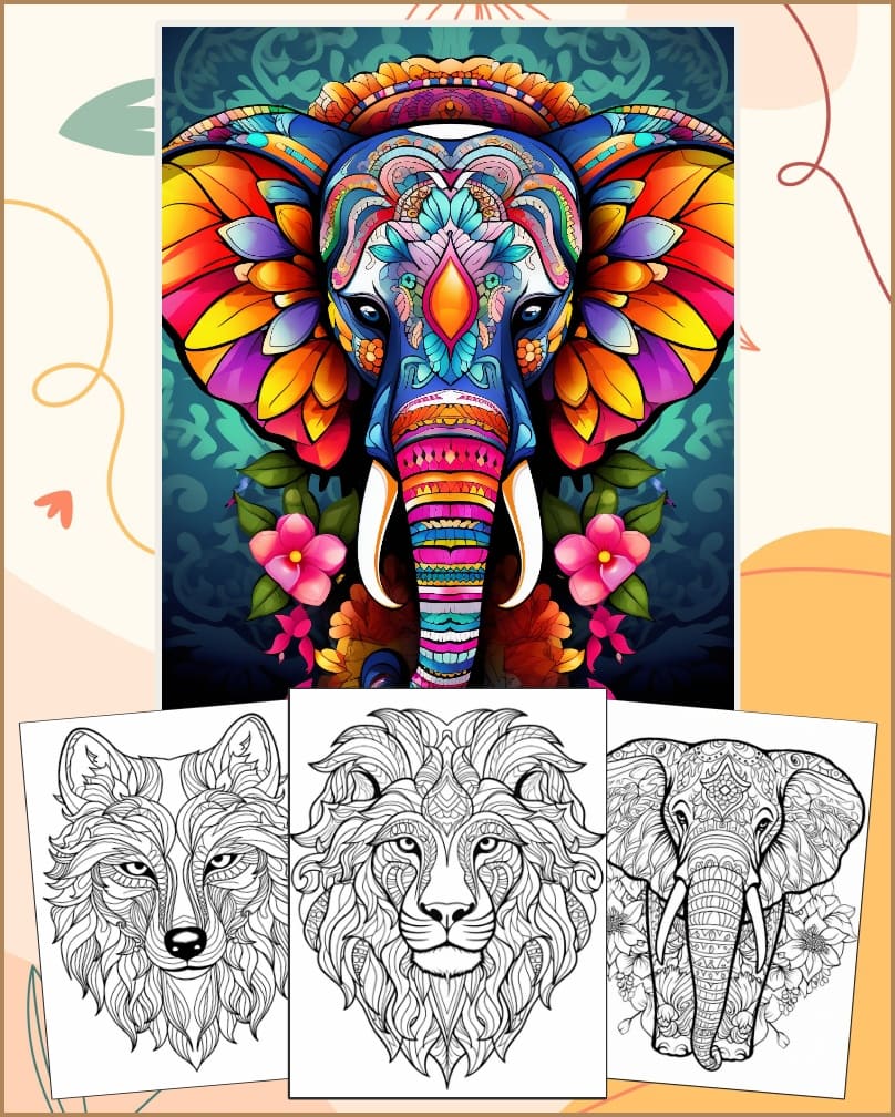 Desenhos Mandalas Animais Para Colorir Imprimir PDF Grátis