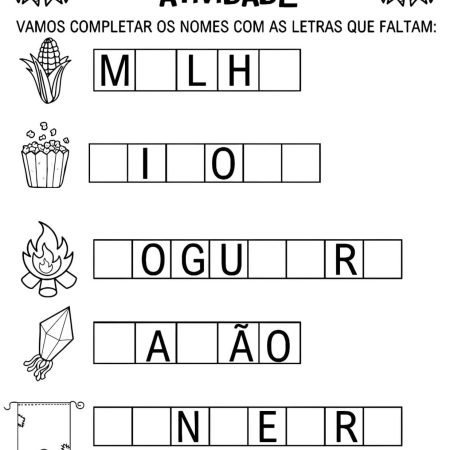 Atividade Escolar Festa Junina Para Imprimir PDF