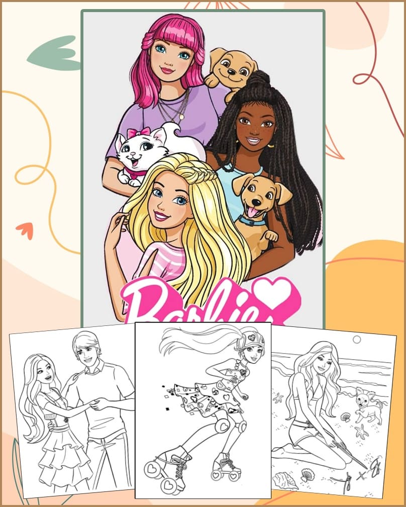 Barbie Desenhos Para Colorir Menina - Imprimir PDF