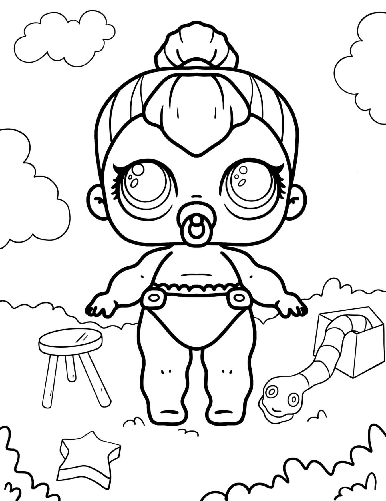 Desenho Lol Bebê Para Colorir e Pintar - Imprimir PDF