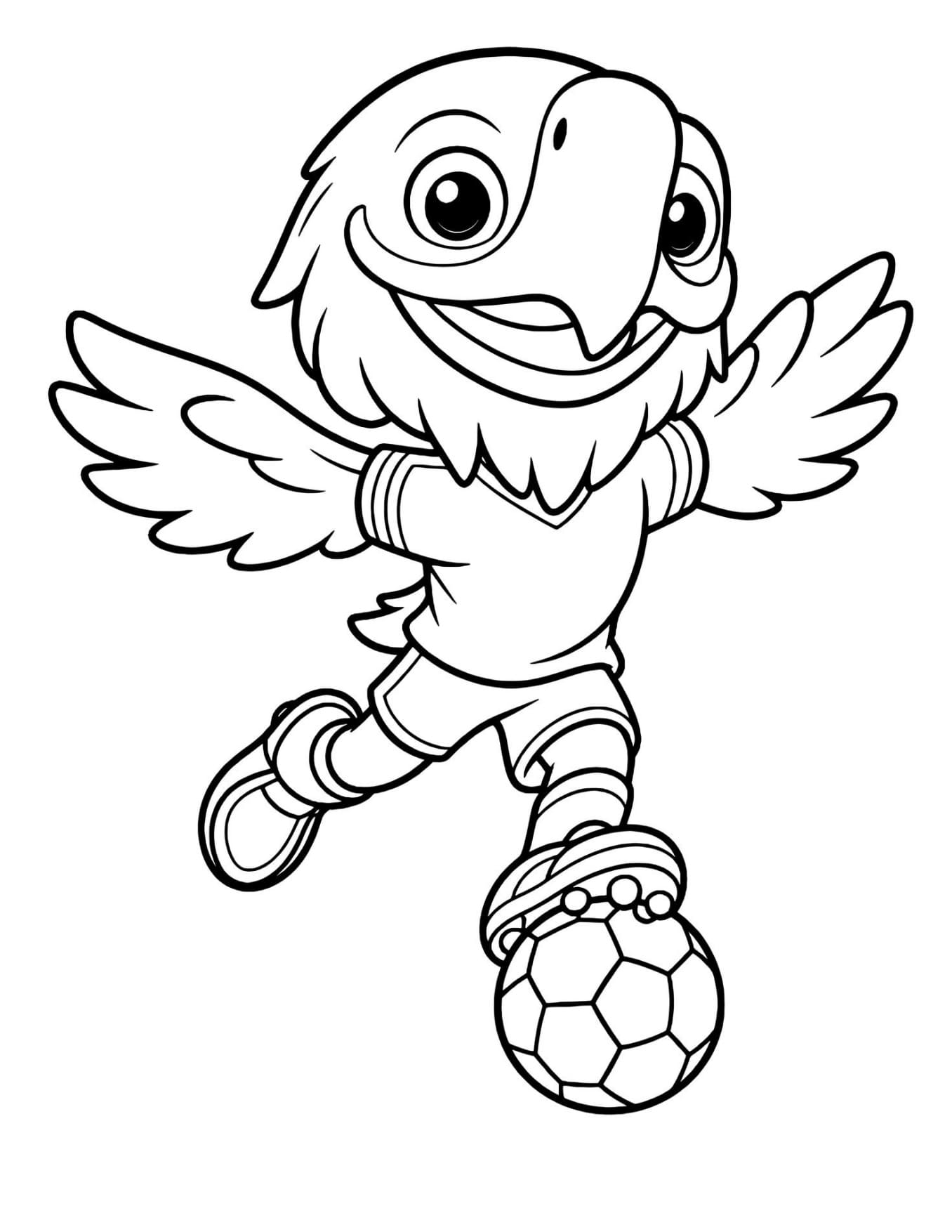 Cloutch Mascote dos EUA Copa 2026 Para Colorir Imprimir PDF