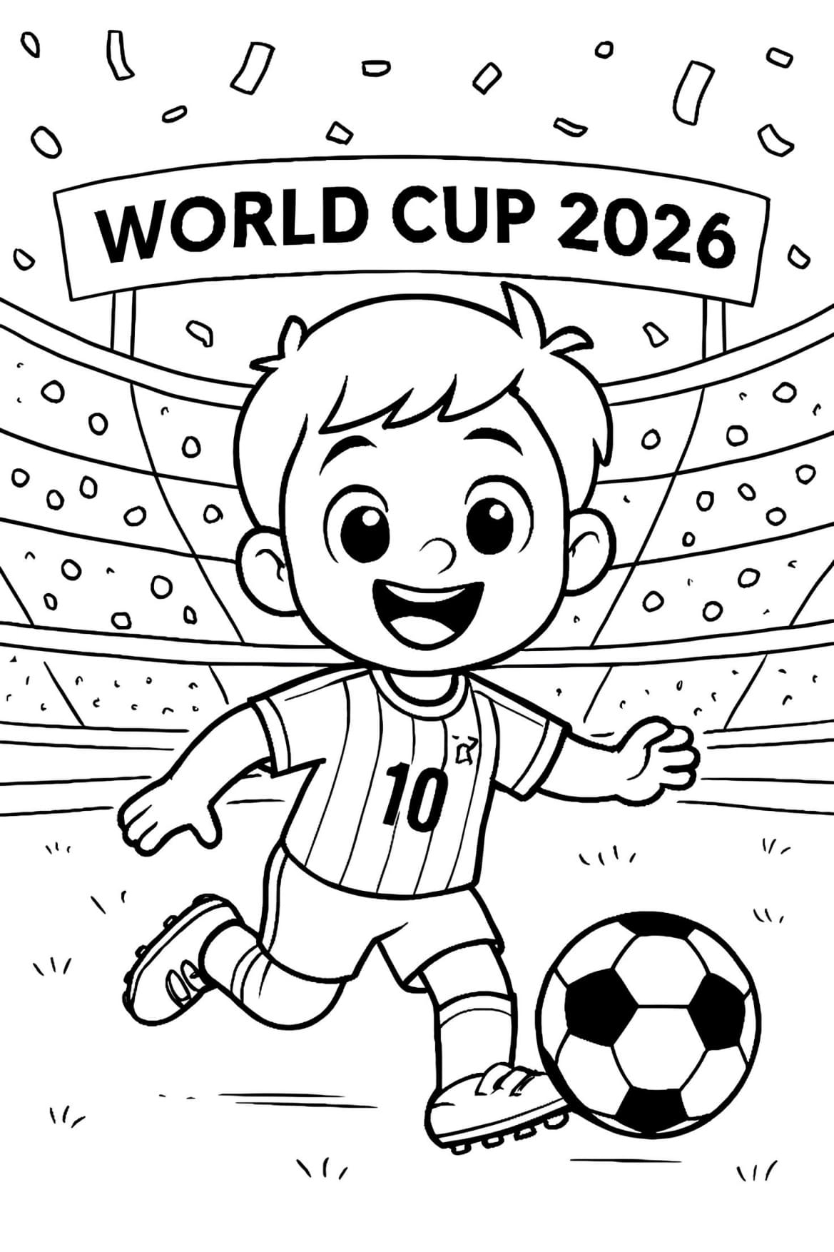 Desenho da Copa 2026 Para Colorir Imprimir PDF