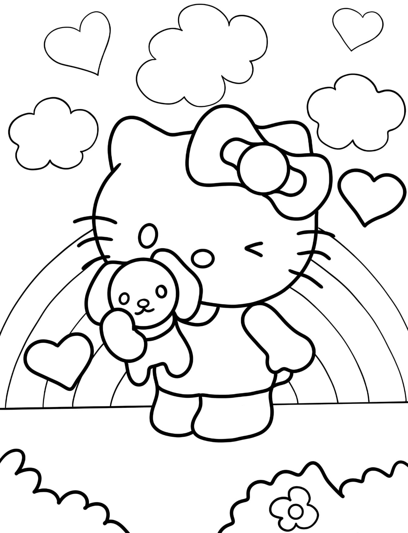 Desenhos da Hello Kitty Para Imprimir e Colorir PDF
