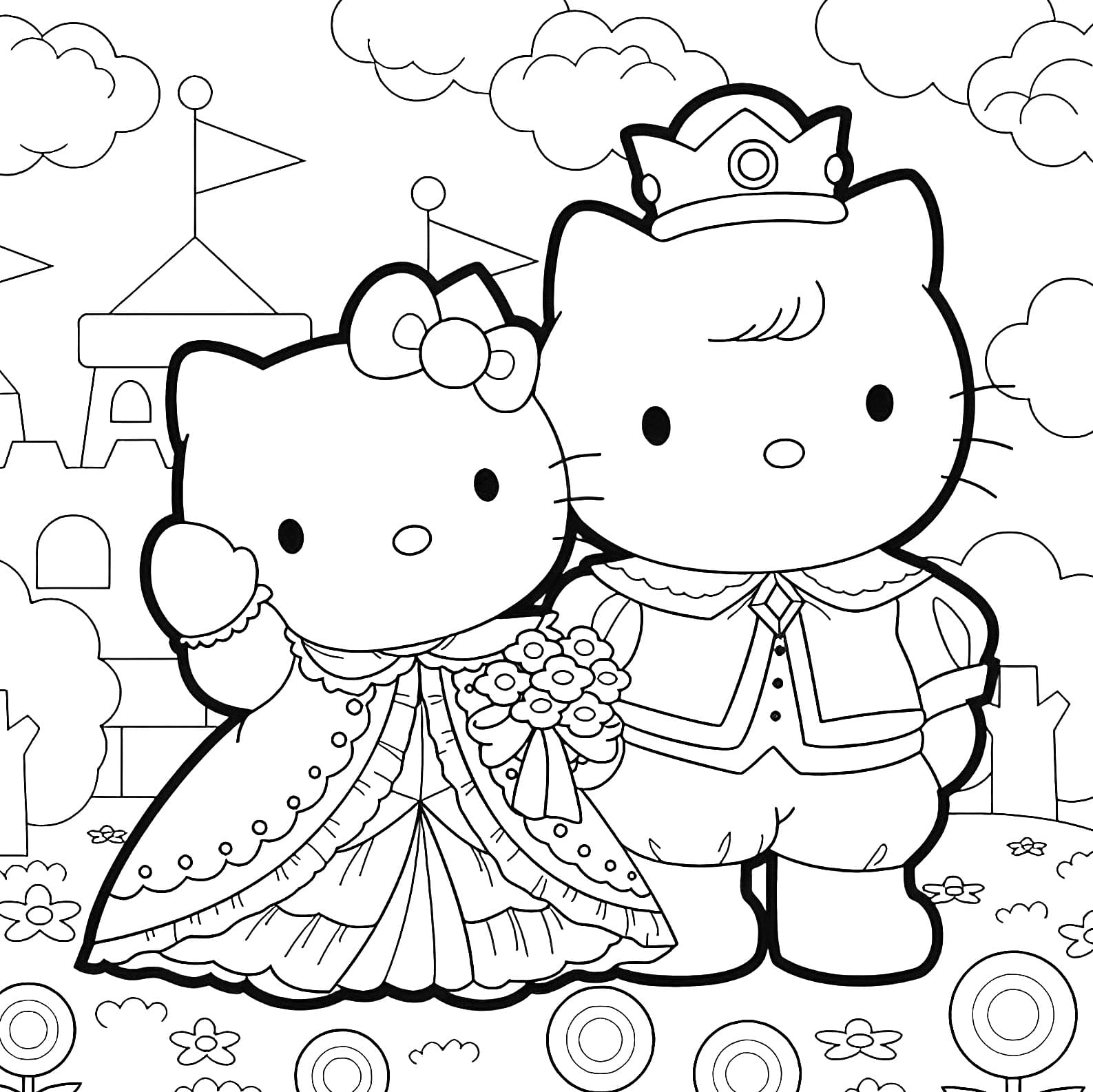 Desenhos da Hello Kitty Para Colorir e Imprimir PDF