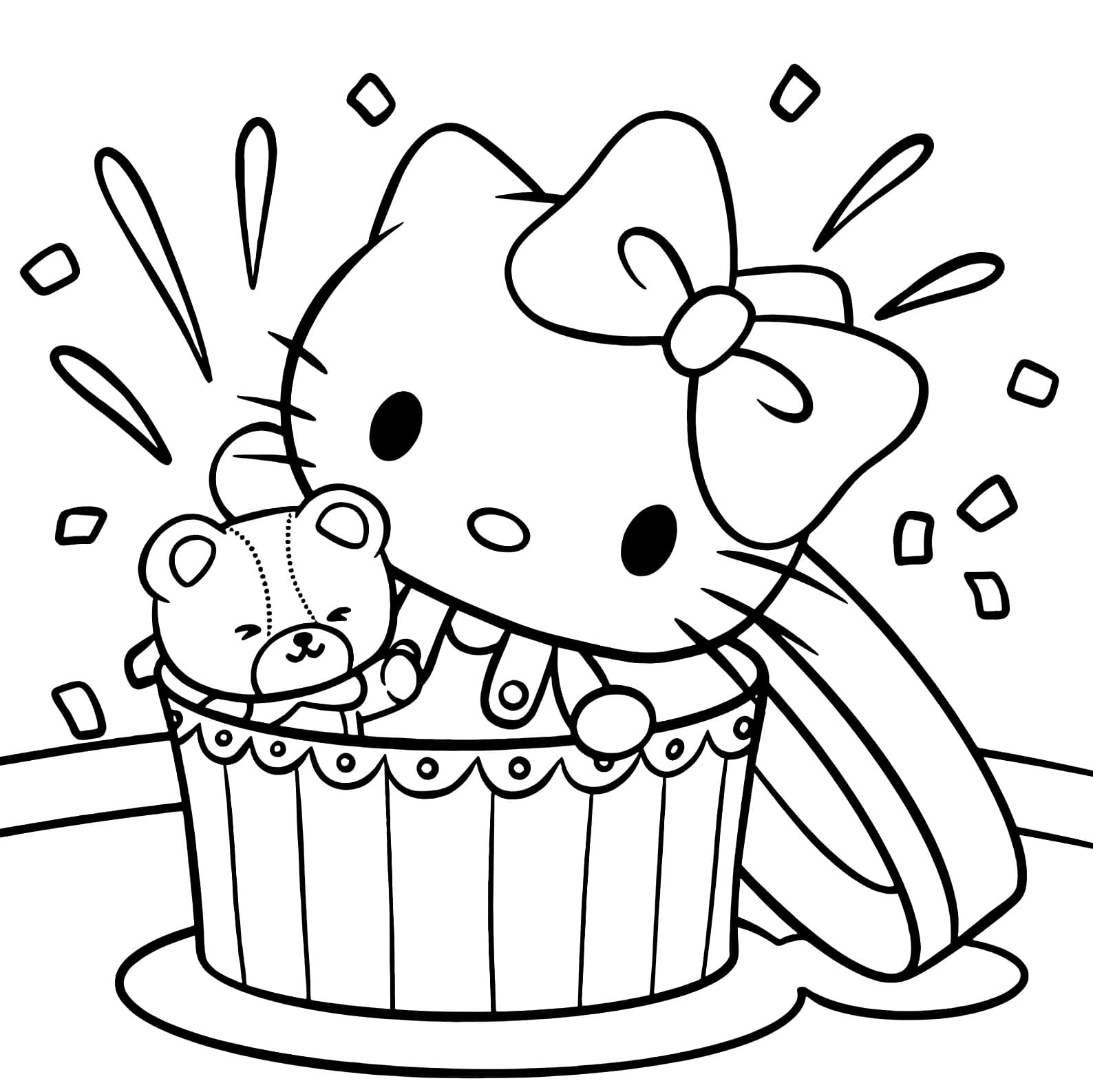 Desenhos da Hello Kitty Para Colorir e Imprimir PDF