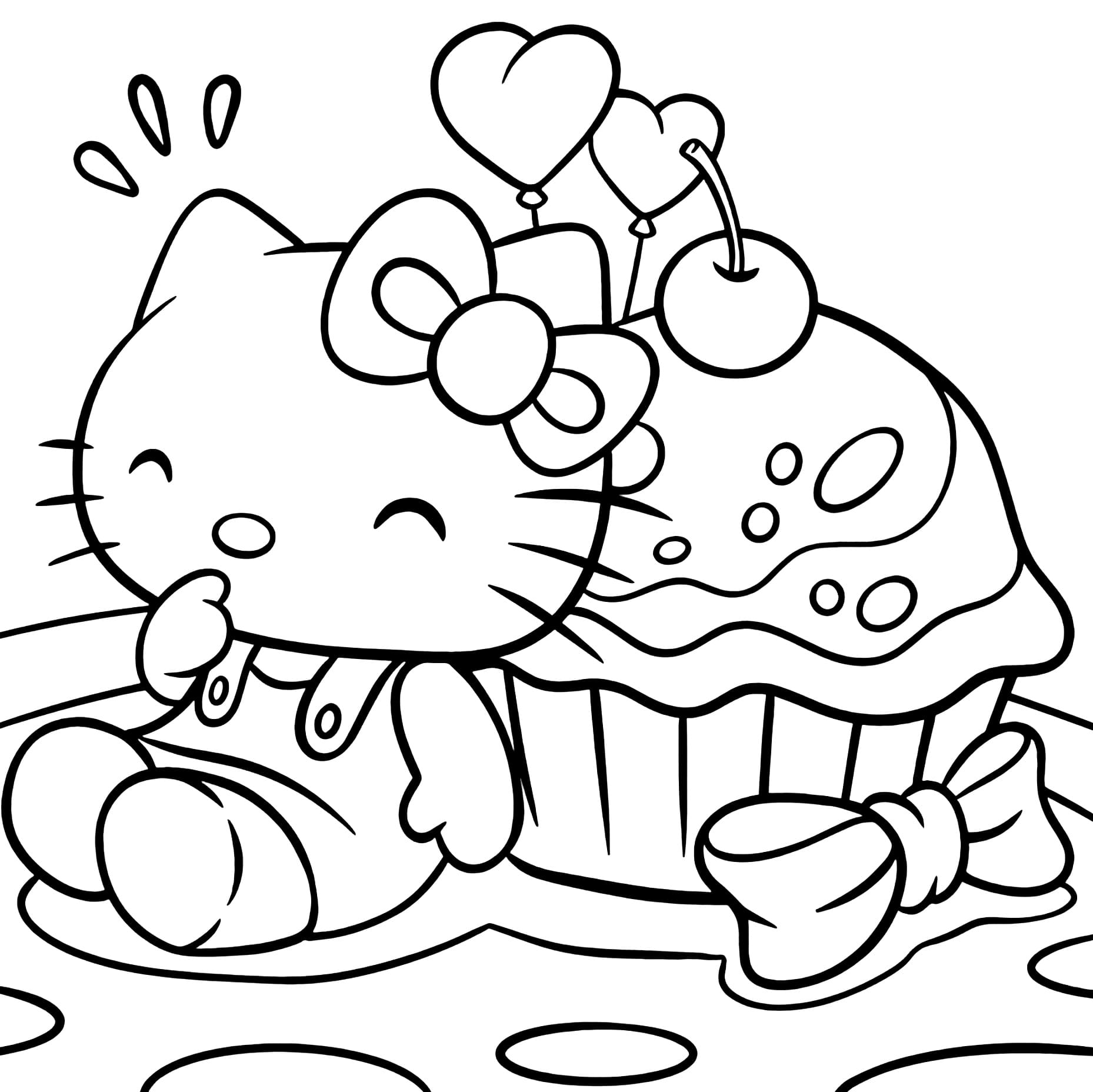Desenhos da Hello Kitty Para Colorir e Imprimir PDF