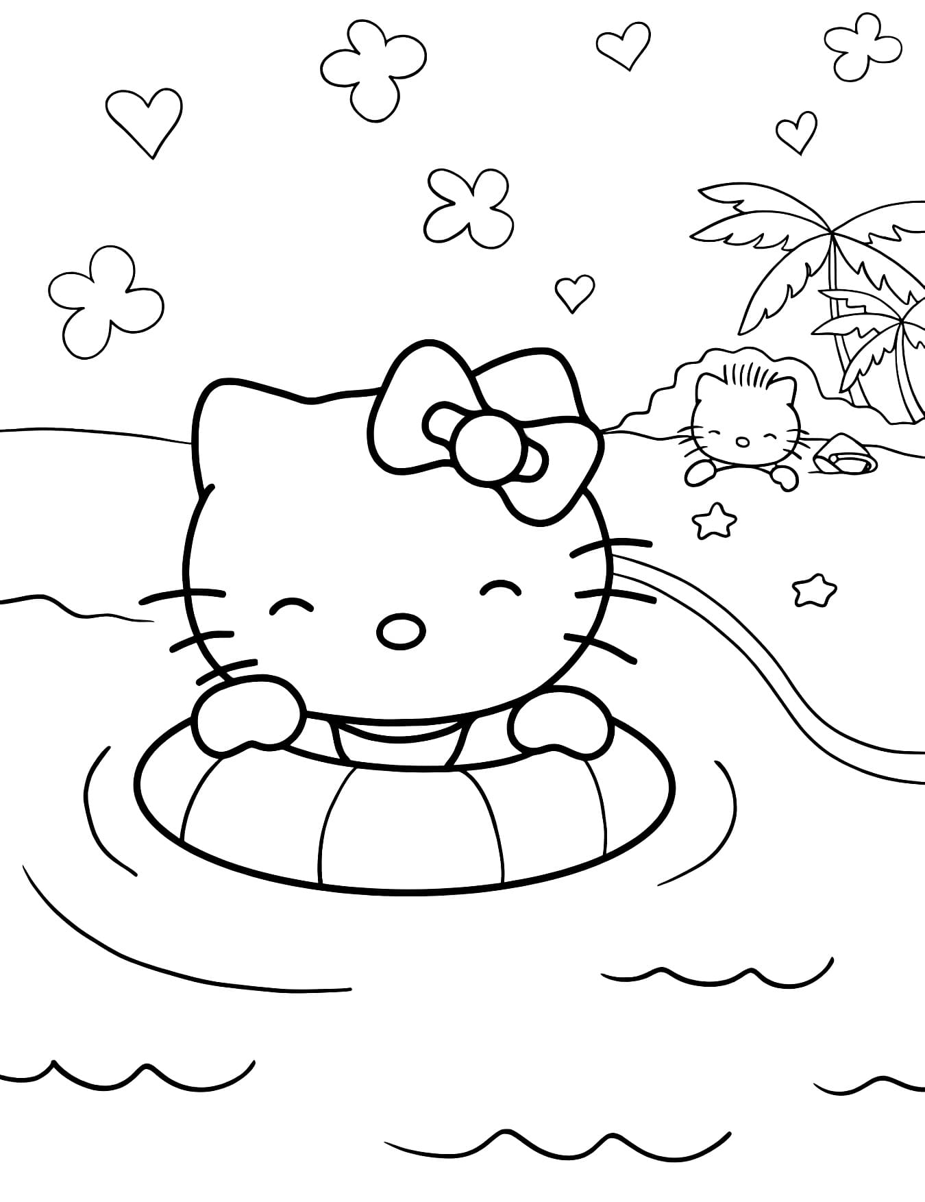 Desenhos da Hello Kitty Para Colorir e Imprimir PDF