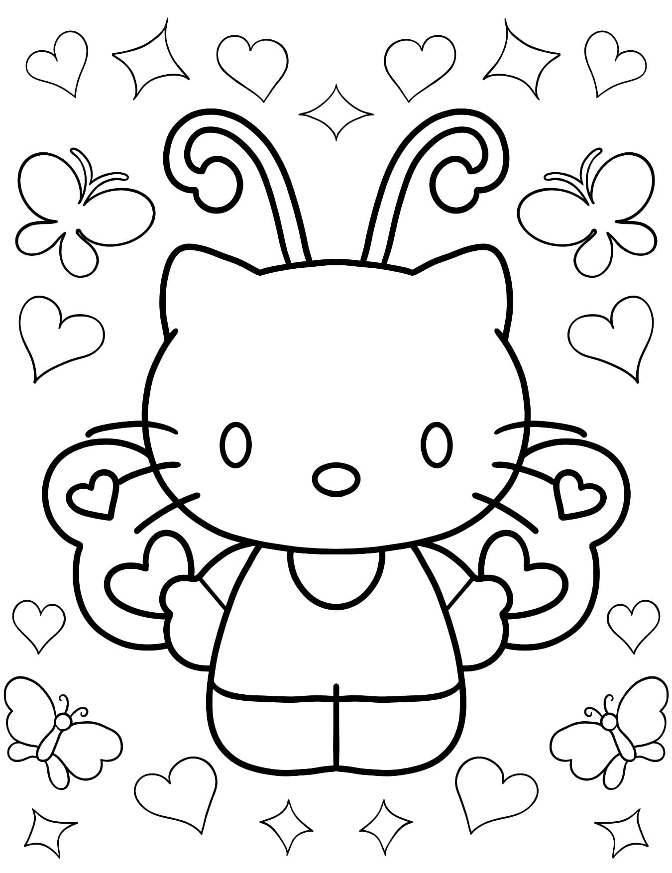 Desenhos da Hello Kitty Para Colorir e Imprimir PDF