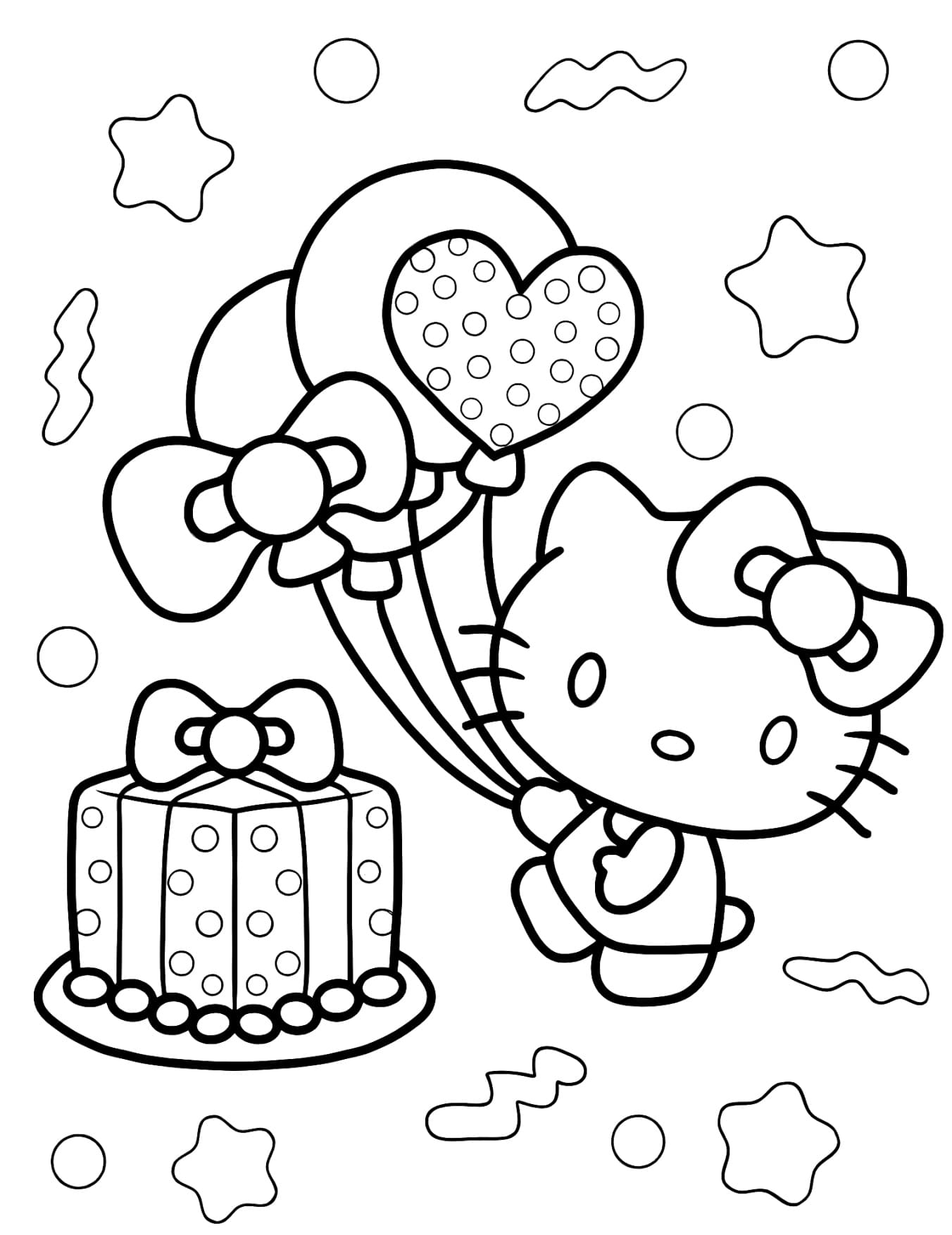 Desenhos da Hello Kitty Para Imprimir e Colorir PDF