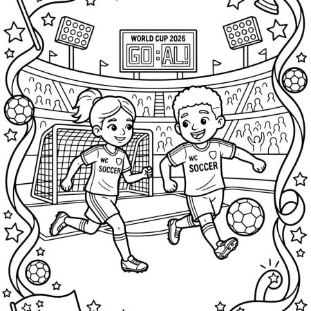 Desenho Copa 2026 Para Colorir Imprimir PDF
