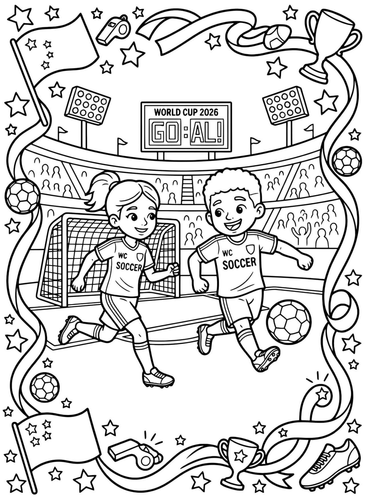 Desenho Copa 2026 Para Colorir Imprimir PDF