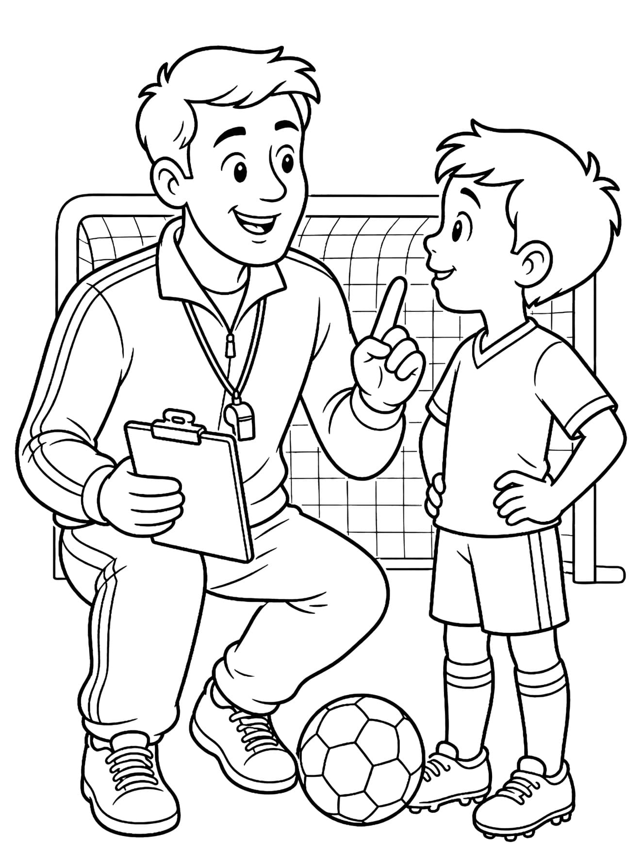 Desenho de Futebol Para Colorir e Pintar Imprimir PDF