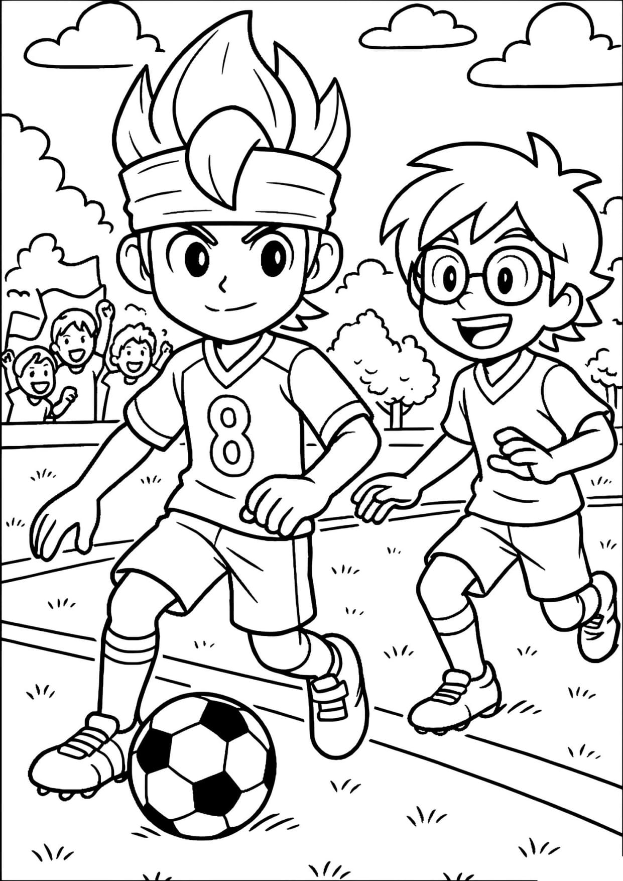 Desenho de Futebol Para Colorir e Pintar Imprimir PDF