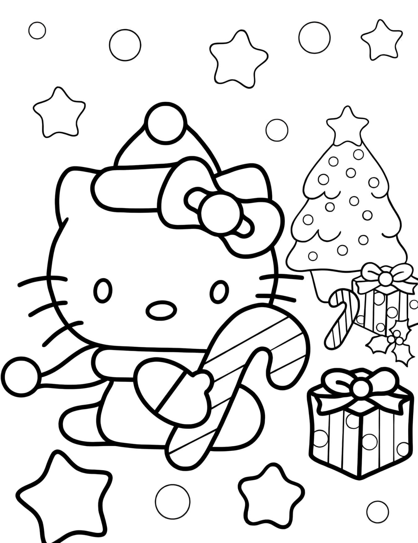 Desenhos da Hello Kitty Para Colorir e Imprimir PDF