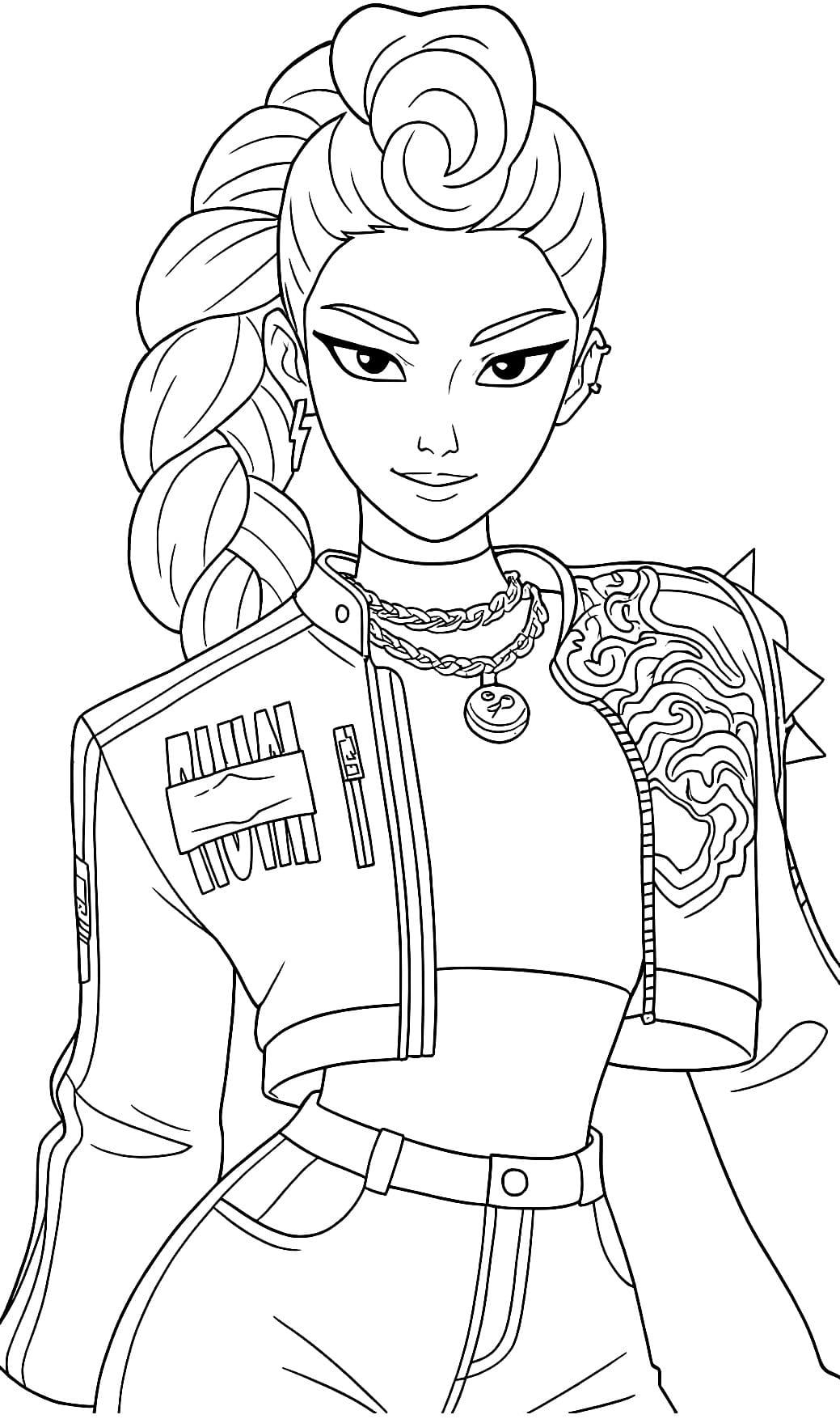 Guerreiras do Kpop Para Colorir Rumi Imprimir PDF
