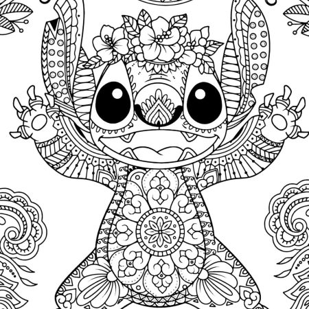 Desenho do Stitch Mandala Para Colorir - Imprimir PDF