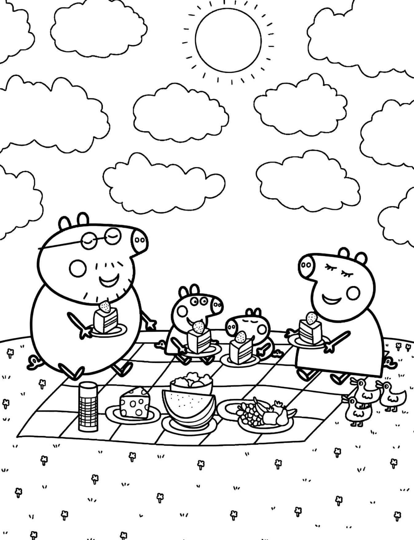 Peppa Pig Desenho Para Colorir Infantil - Imprimir PDF