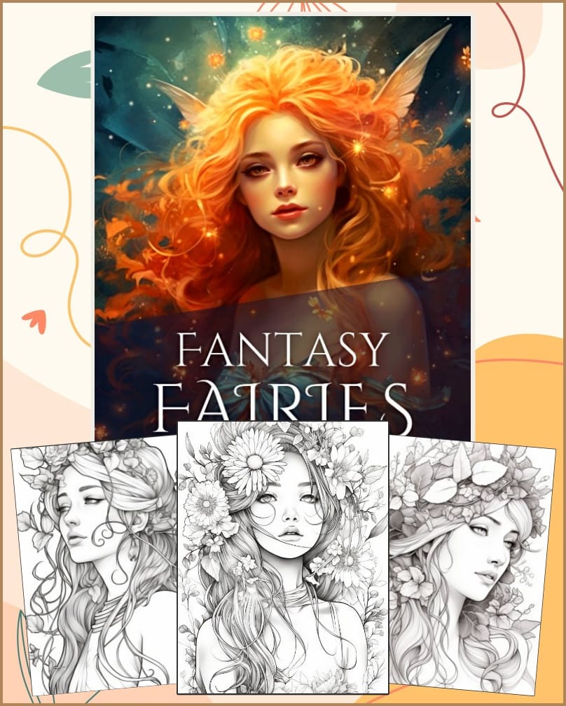 Desenhos Fantasy Para Adultos Colorir Imprimir PDF Grátis