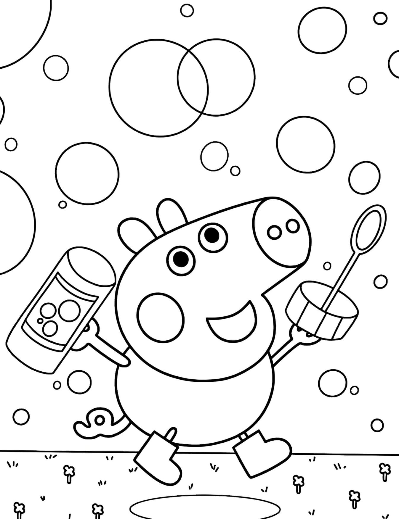George Pig Desenho Para Colorir Infantil - Imprimir PDF