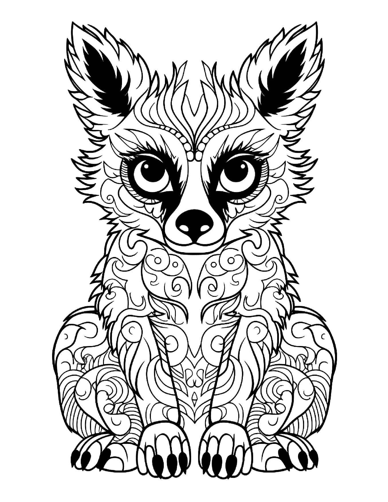 Lêmure Mandala Animal Para Colorir Imprimir PDF