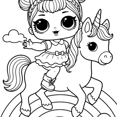 Lol Unicórnio Arco-íris Para Colorir Imprimir PDF