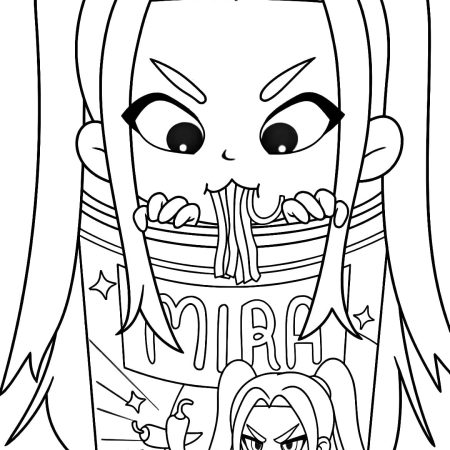 Mira Guerreira do Kpop Para Colorir Imprimir PDF