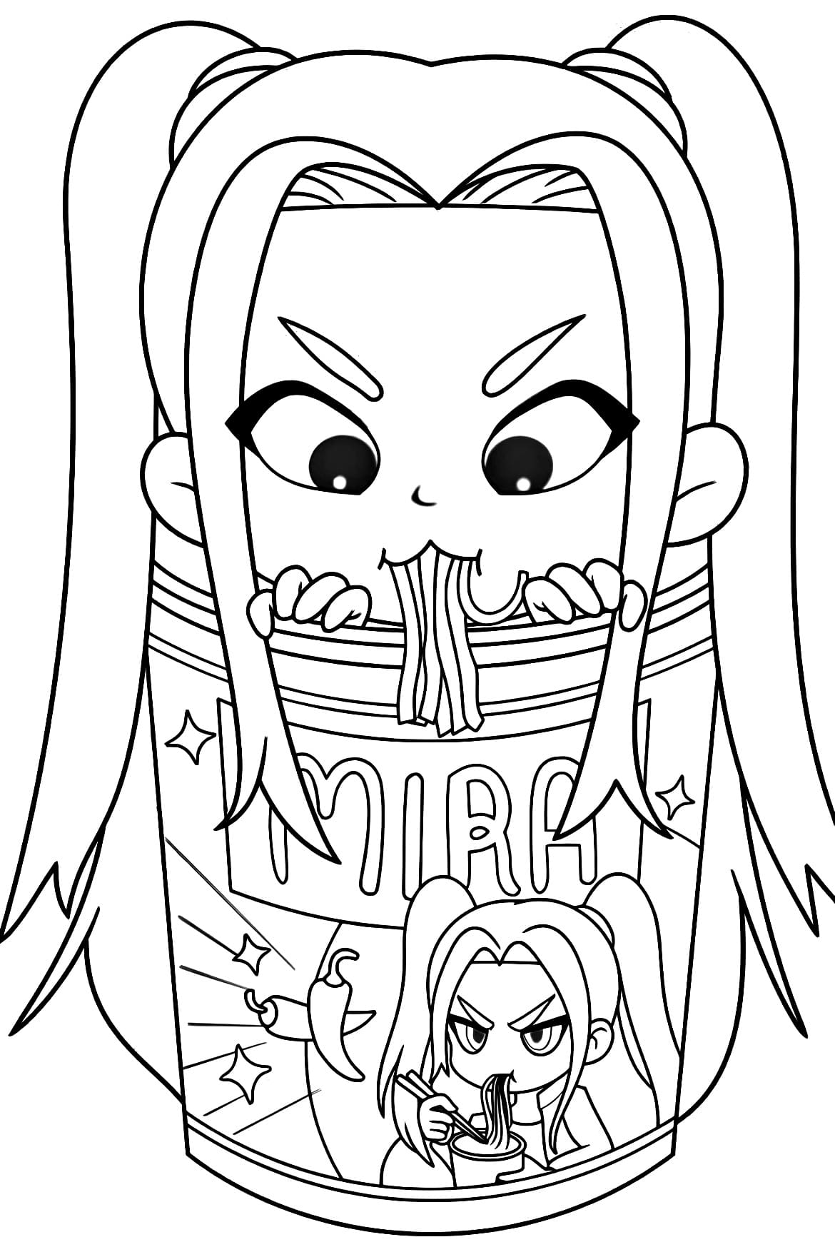 Mira Guerreira do Kpop Para Colorir Imprimir PDF