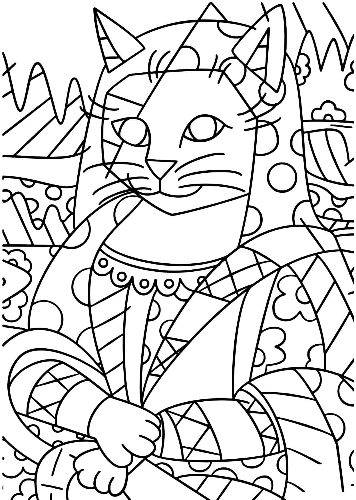 Romero Britto Monacat Desenho Para Colorir e Pintar PDF