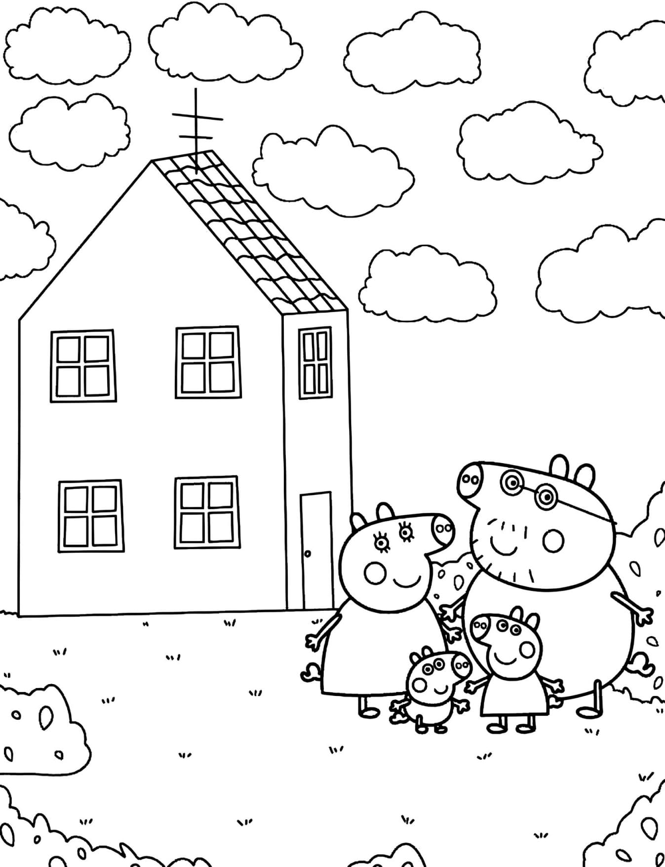 Peppa Pig Desenho Para Colorir Infantil - Imprimir PDF