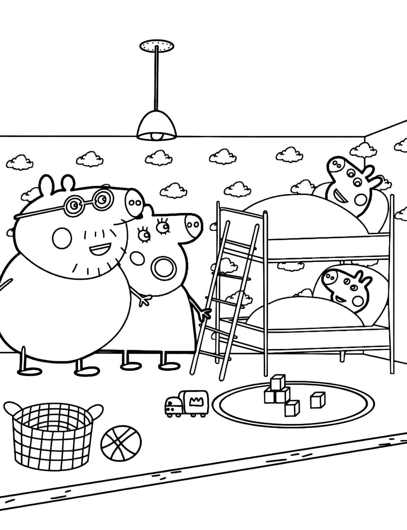 Peppa Pig Desenho Para Colorir Infantil - Imprimir PDF