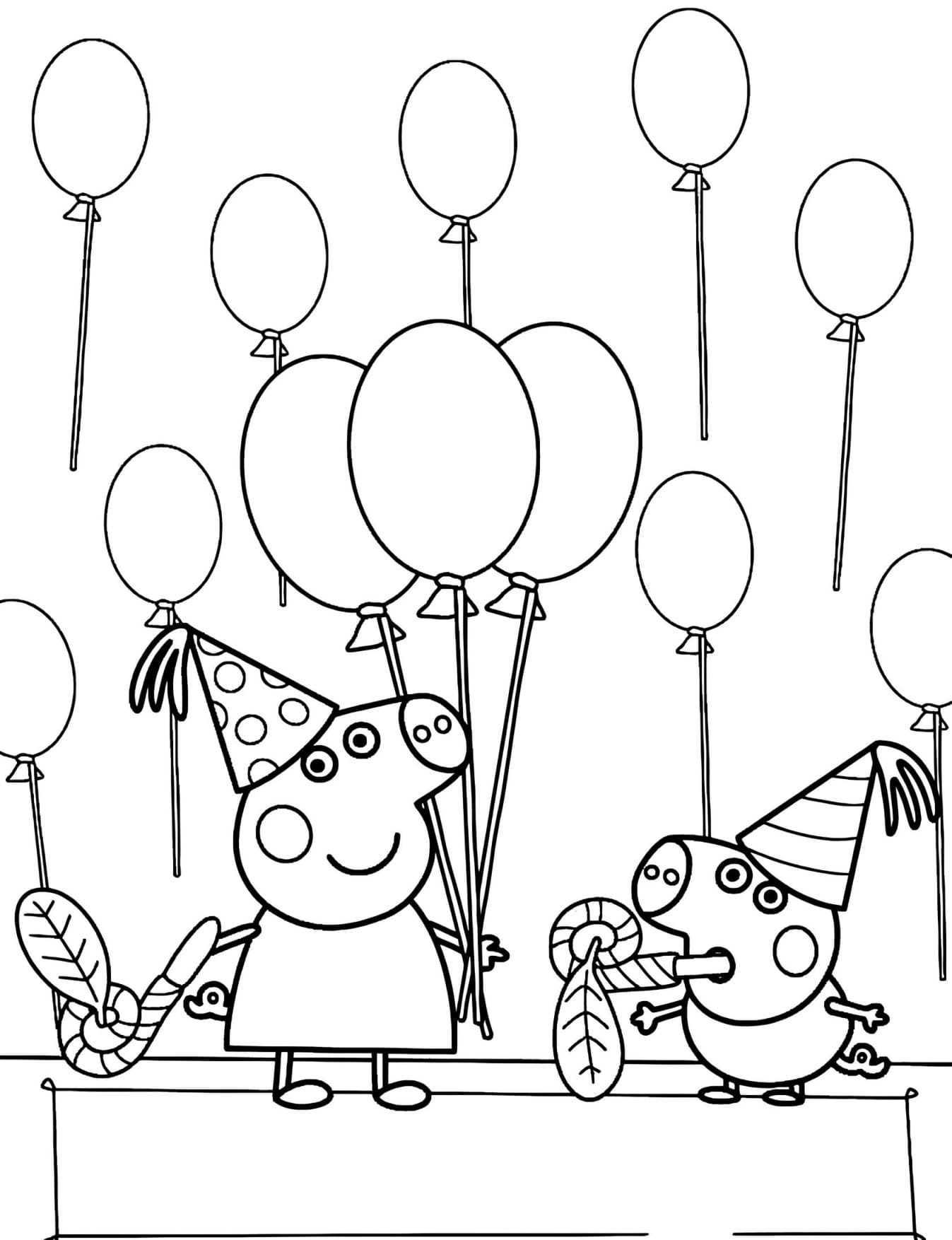 Peppa Pig Desenho Para Colorir Infantil - Imprimir PDF