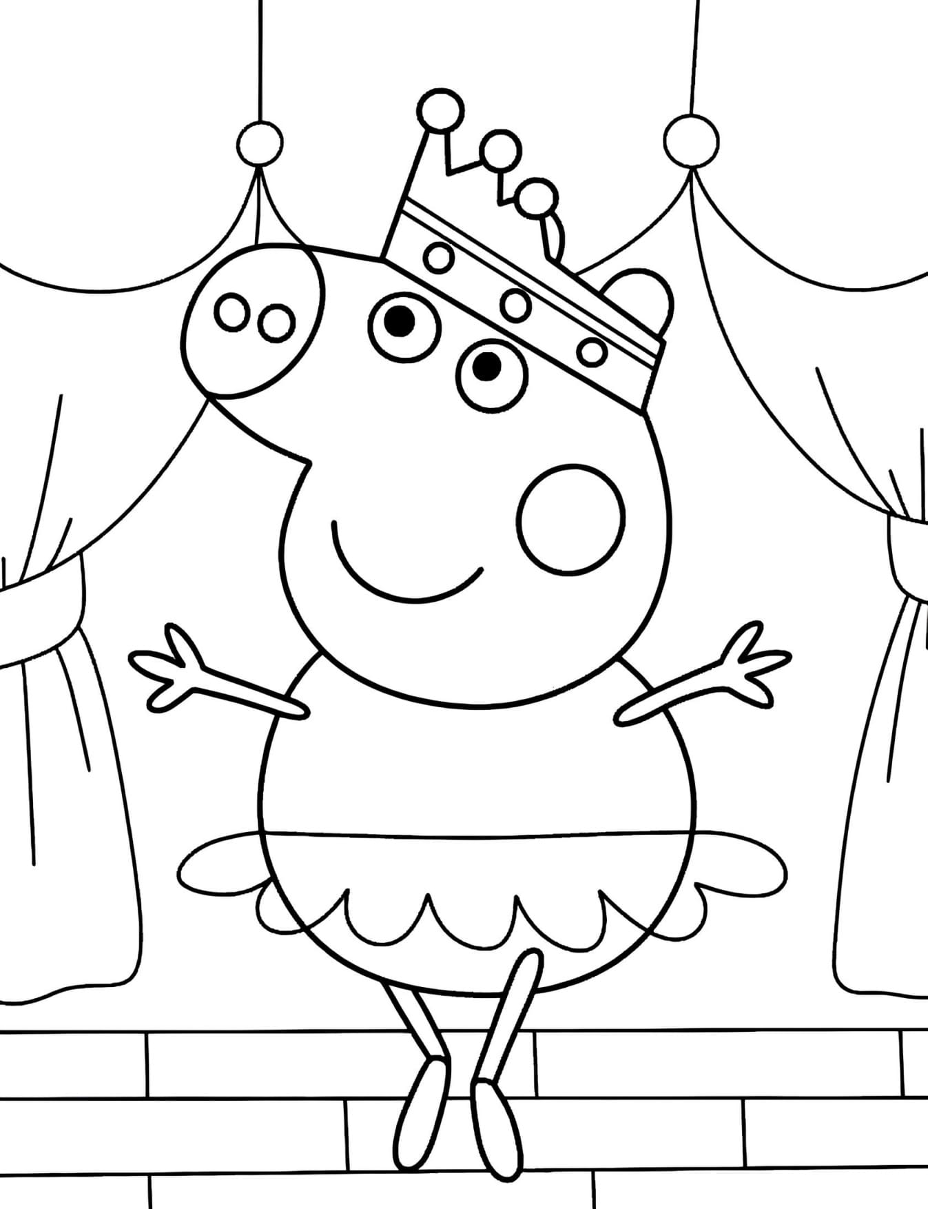 Peppa Pig Desenho Para Colorir Infantil - Imprimir PDF