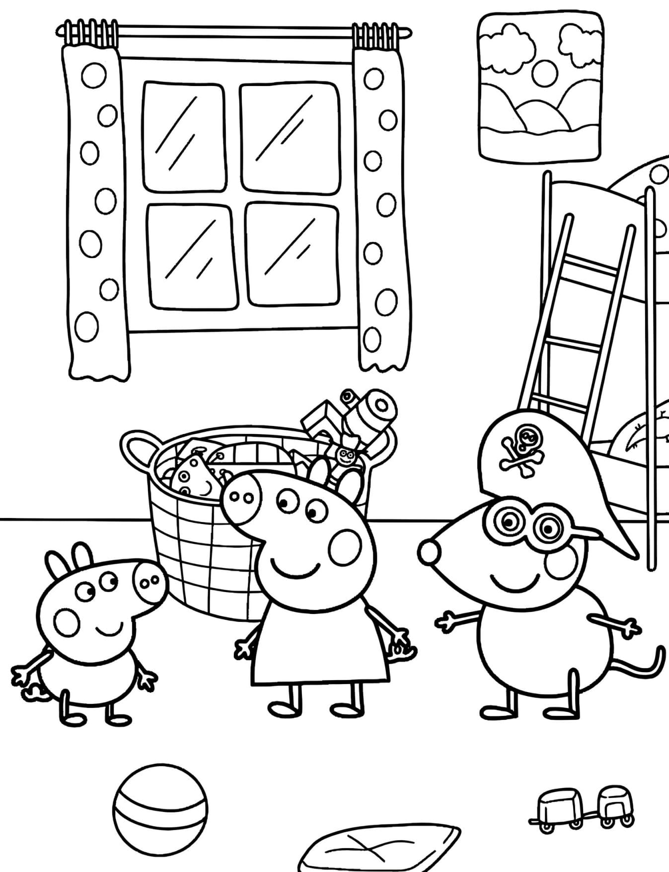 Peppa Pig Desenho Para Colorir Infantil - Imprimir PDF