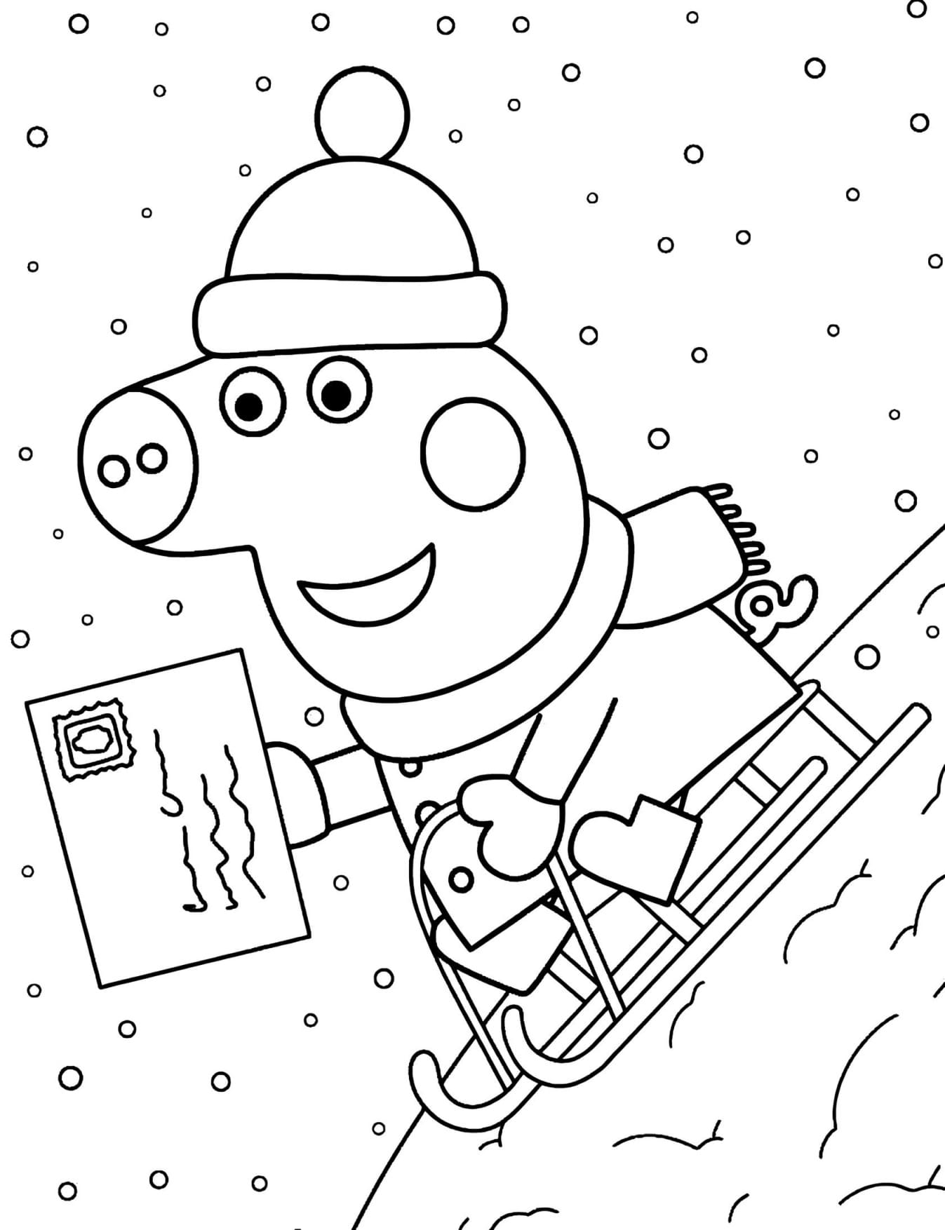 Peppa Pig Desenho Para Colorir Infantil - Imprimir PDF