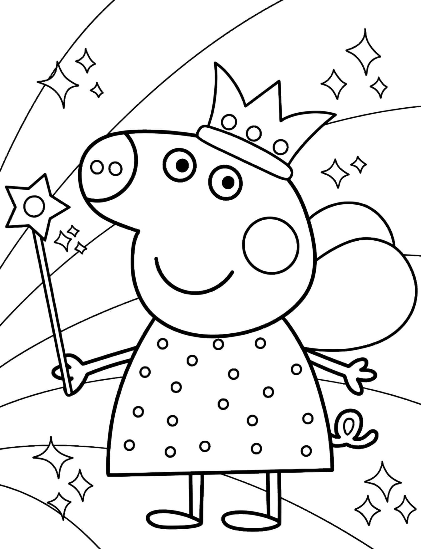 Peppa Pig Desenho Para Colorir Infantil Imprimir PDF
