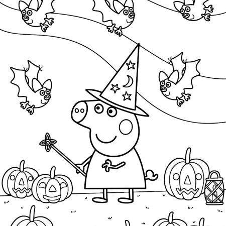 Peppa Pig Desenho Halloween Colorir Imprimir PDF