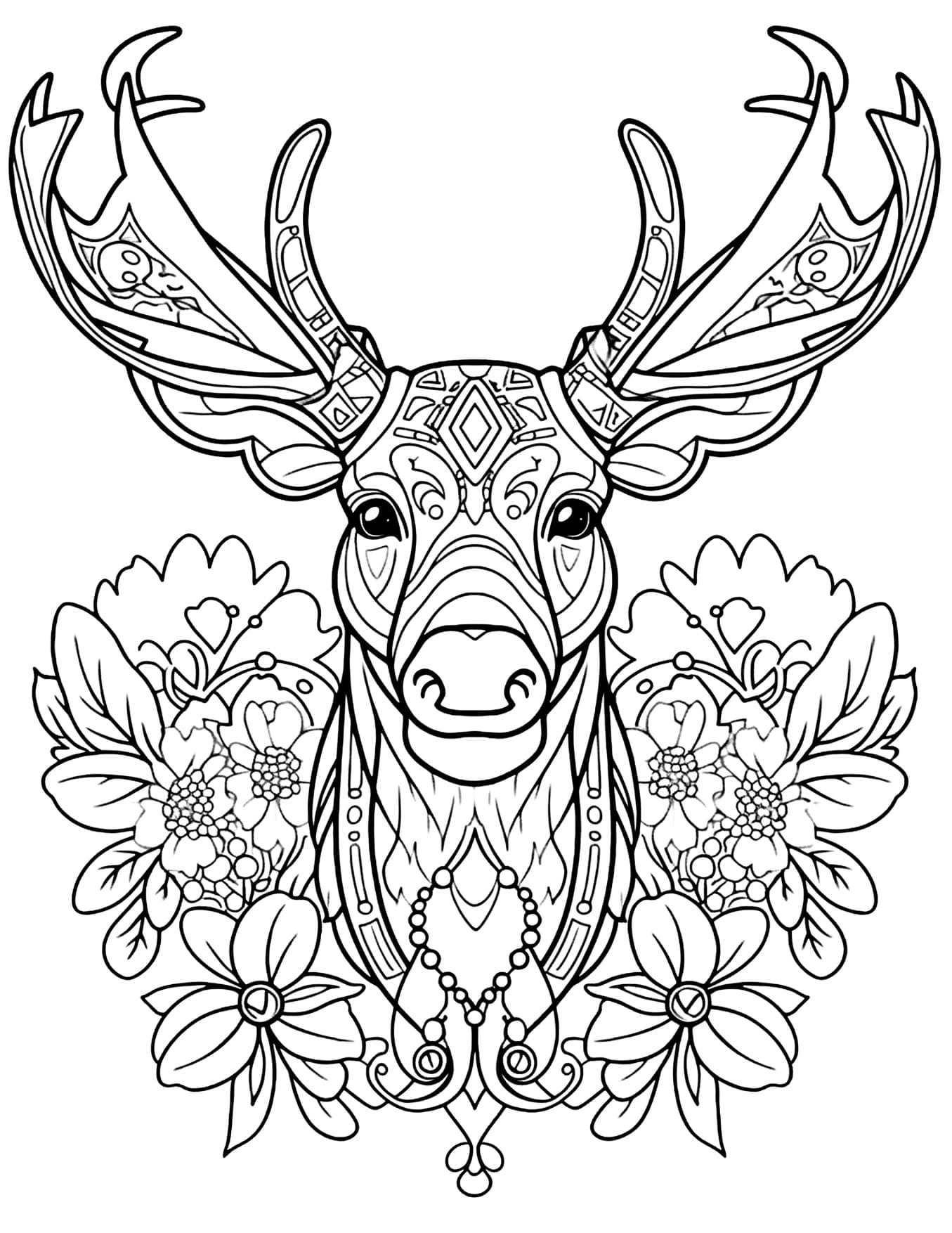 Rena Mandala Animal Para Colorir Imprimir PDF