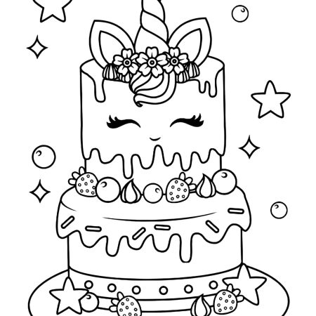 Desenho de Unicórnio Para Colorir e Pintar Imprimir PDF