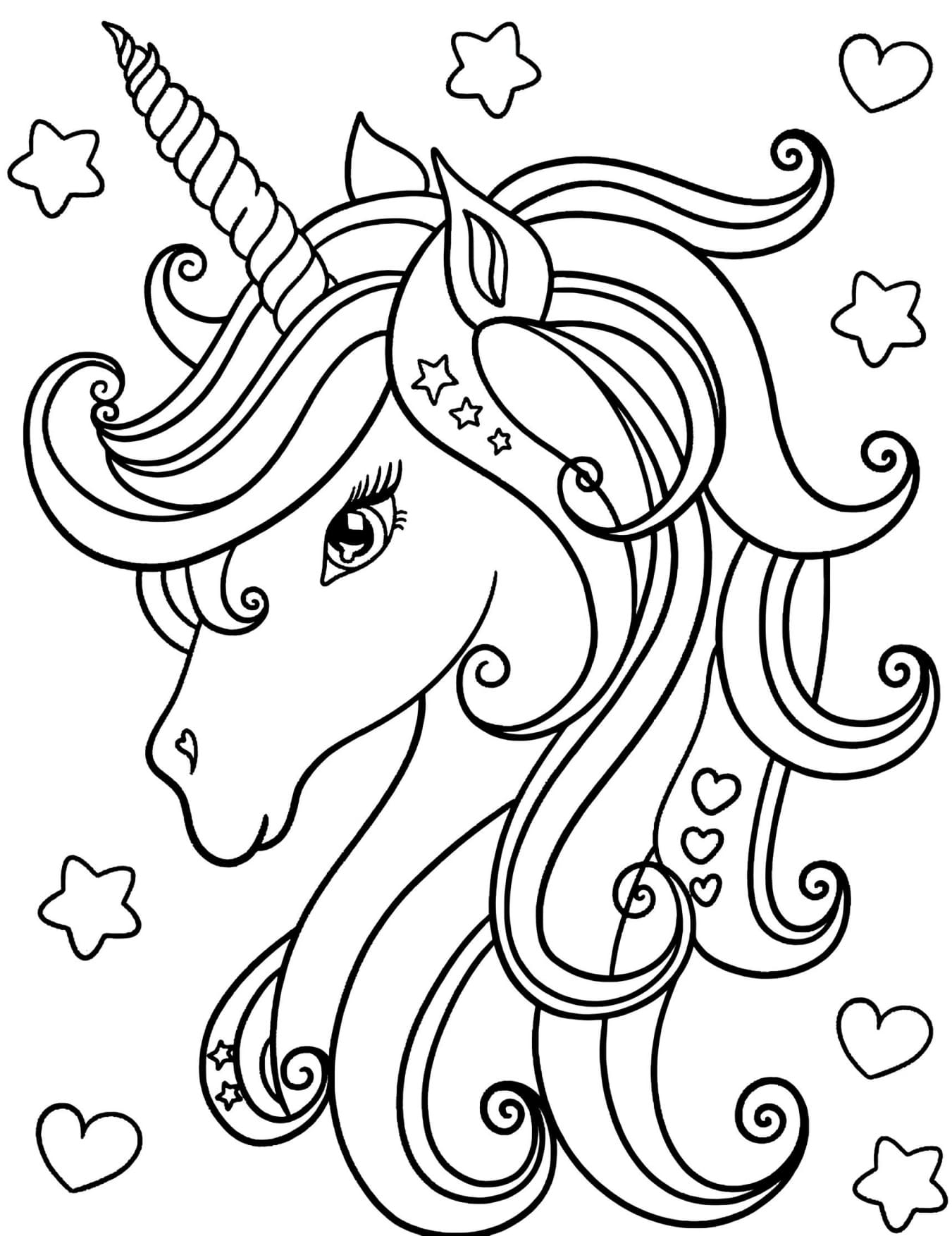 Unicórnio Fofo Desenho Para Colorir - Imprimir PDF