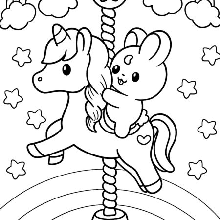 Unicórnio Fofinho Para Colorir Imprimir PDF