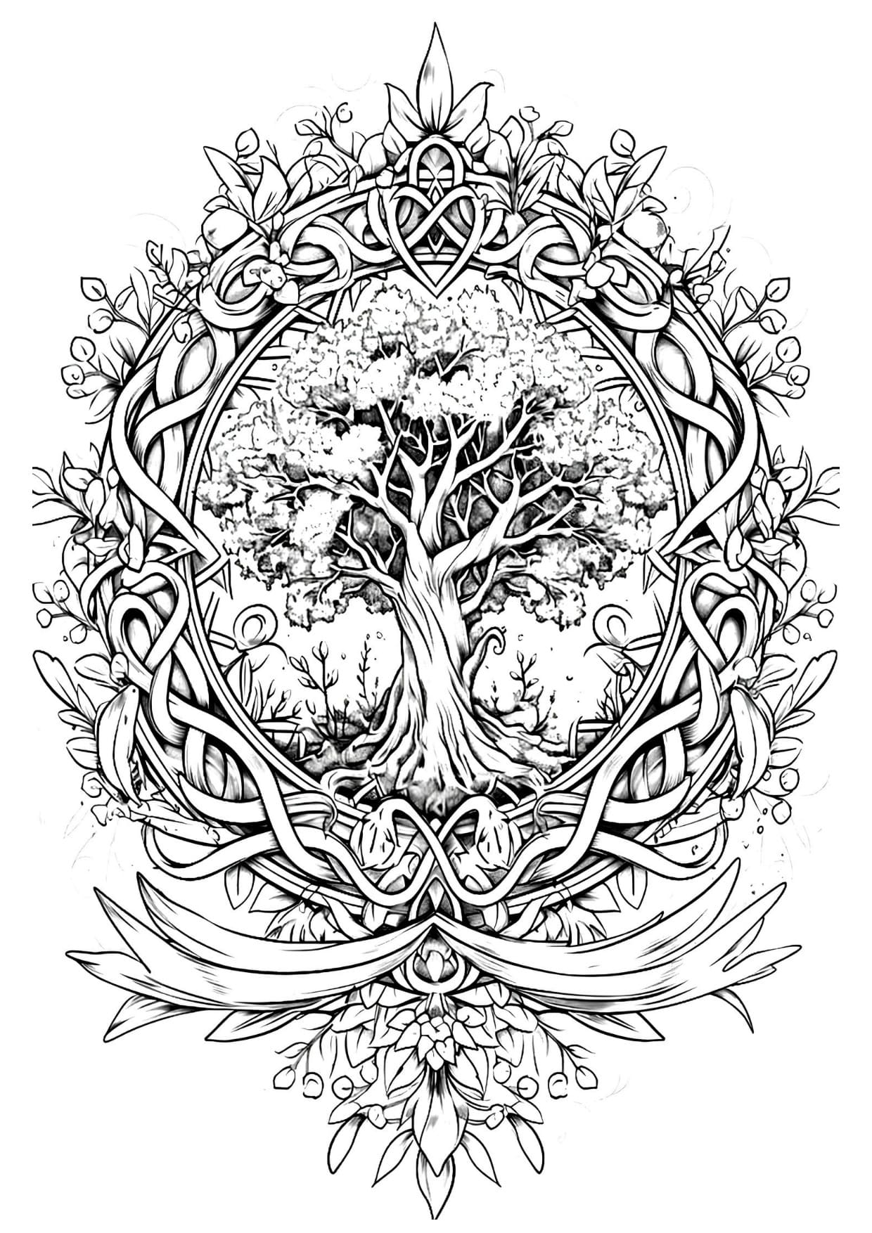 Árvore da Vida Desenhos Para Adultos Colorir Imprimir PDF