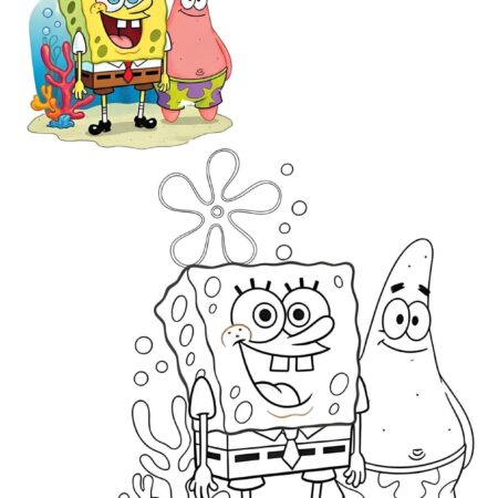 Desenhos do Bob Esponja Para Colorir e Pintar Imprimir PDF