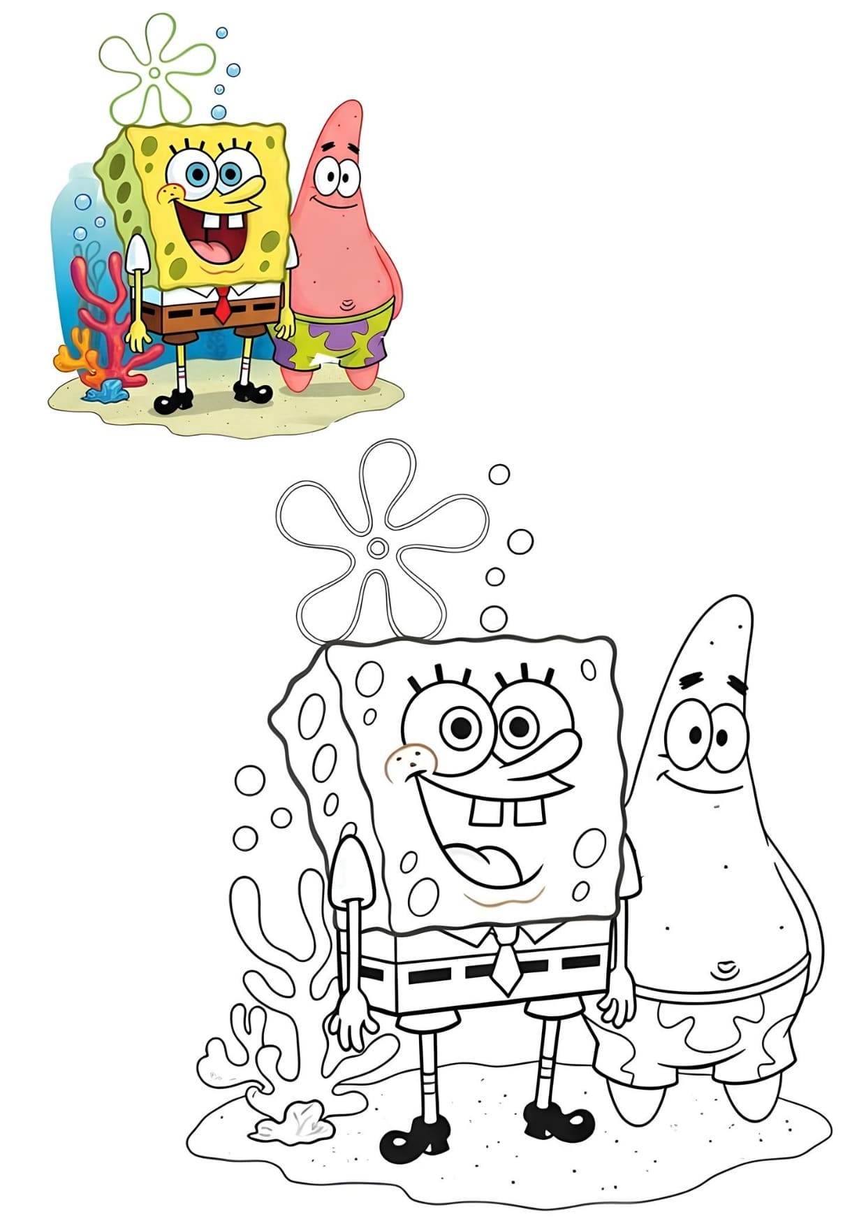 Desenhos do Bob Esponja Para Colorir e Pintar Imprimir PDF