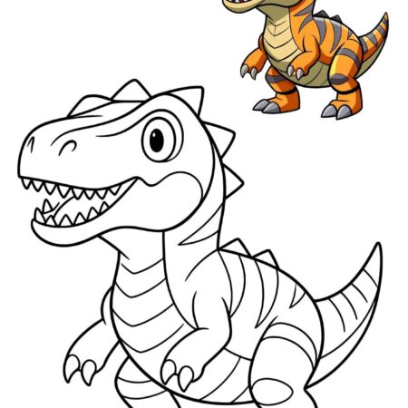 Desenhos de Dinossauros Para Colorir e Pintar Imprimir PDF
