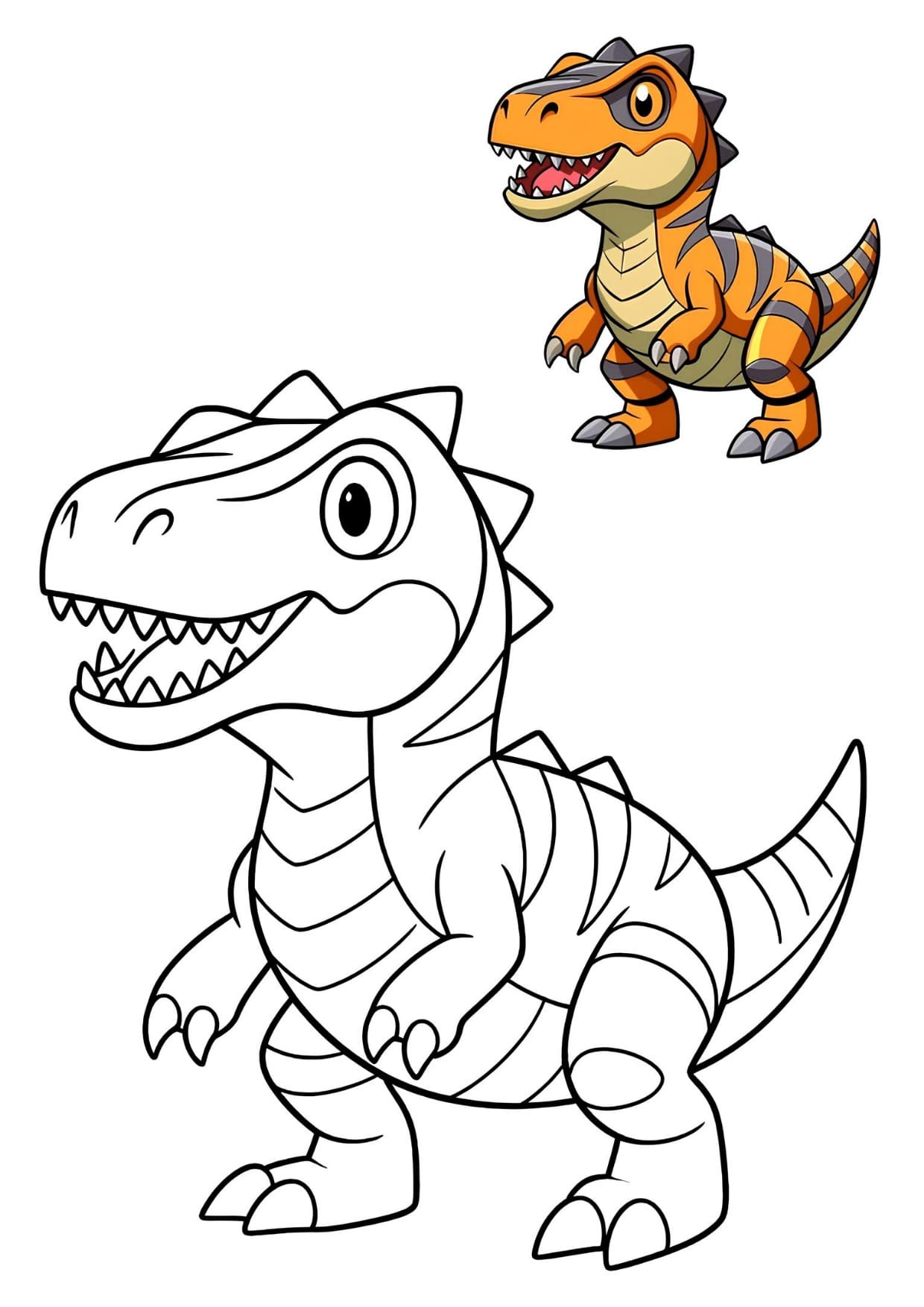 Desenhos de Dinossauros Para Colorir e Pintar Imprimir PDF