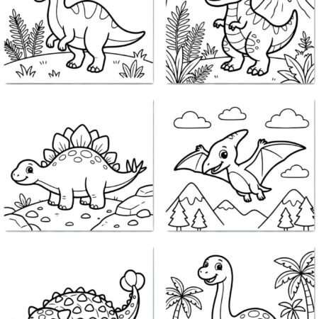 Desenhos de Dinossauros Para Colorir e Pintar Imprimir PDF