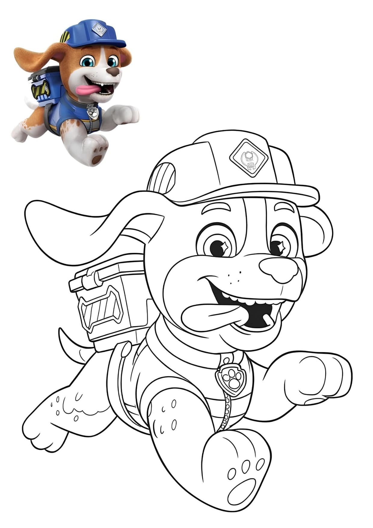 Chase Patrulha Canina Para Colorir Imprimir PDF Grátis