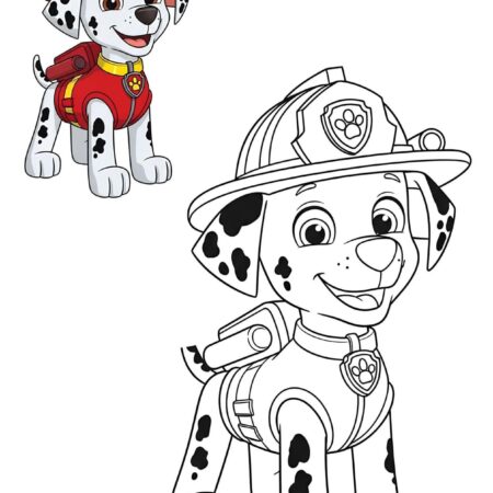 Marshall Patrulha Canina Para Colorir Imprimir PDF Grátis