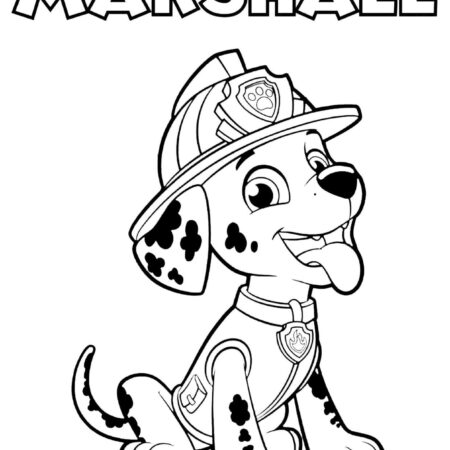 Marshall Patrulha Canina Para Colorir Imprimir PDF Grátis
